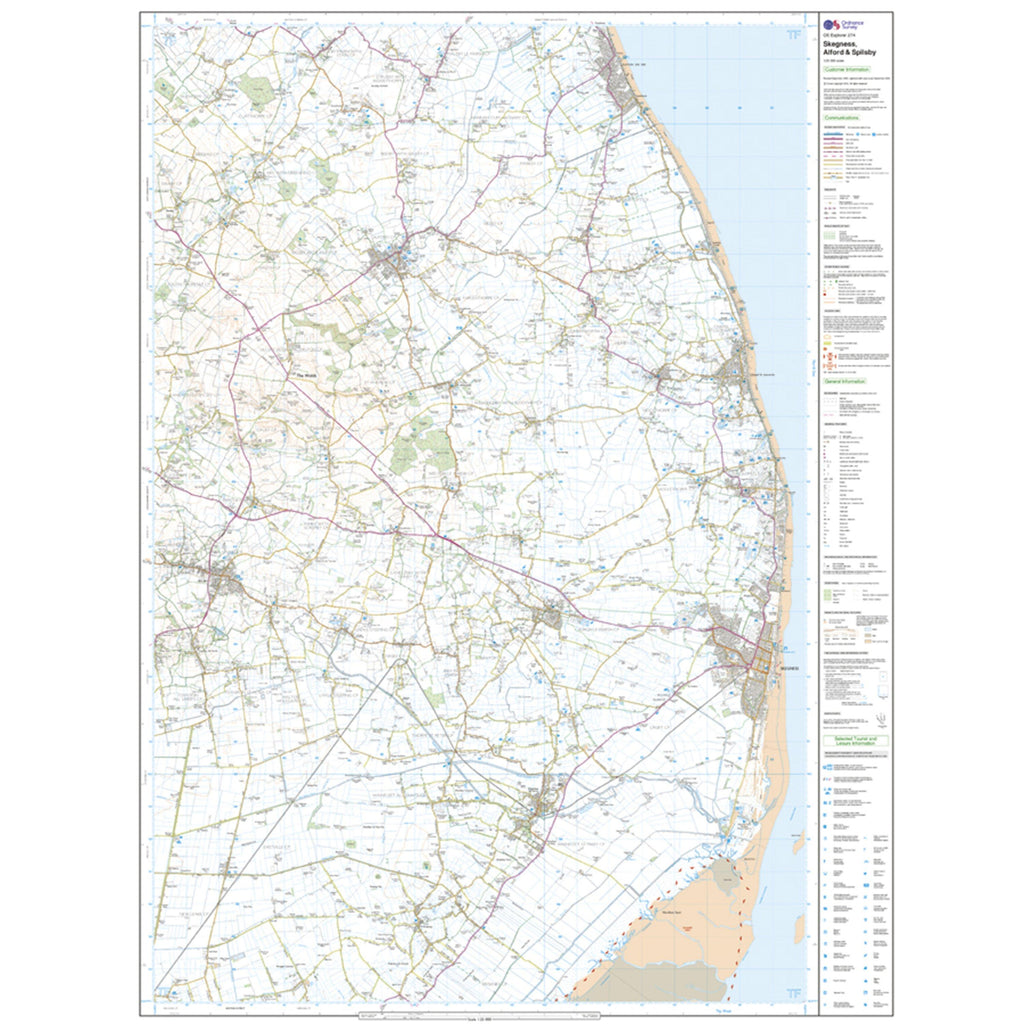 Explorer Active 274 Skegness, Alford & Spilsby Map With Digital Version