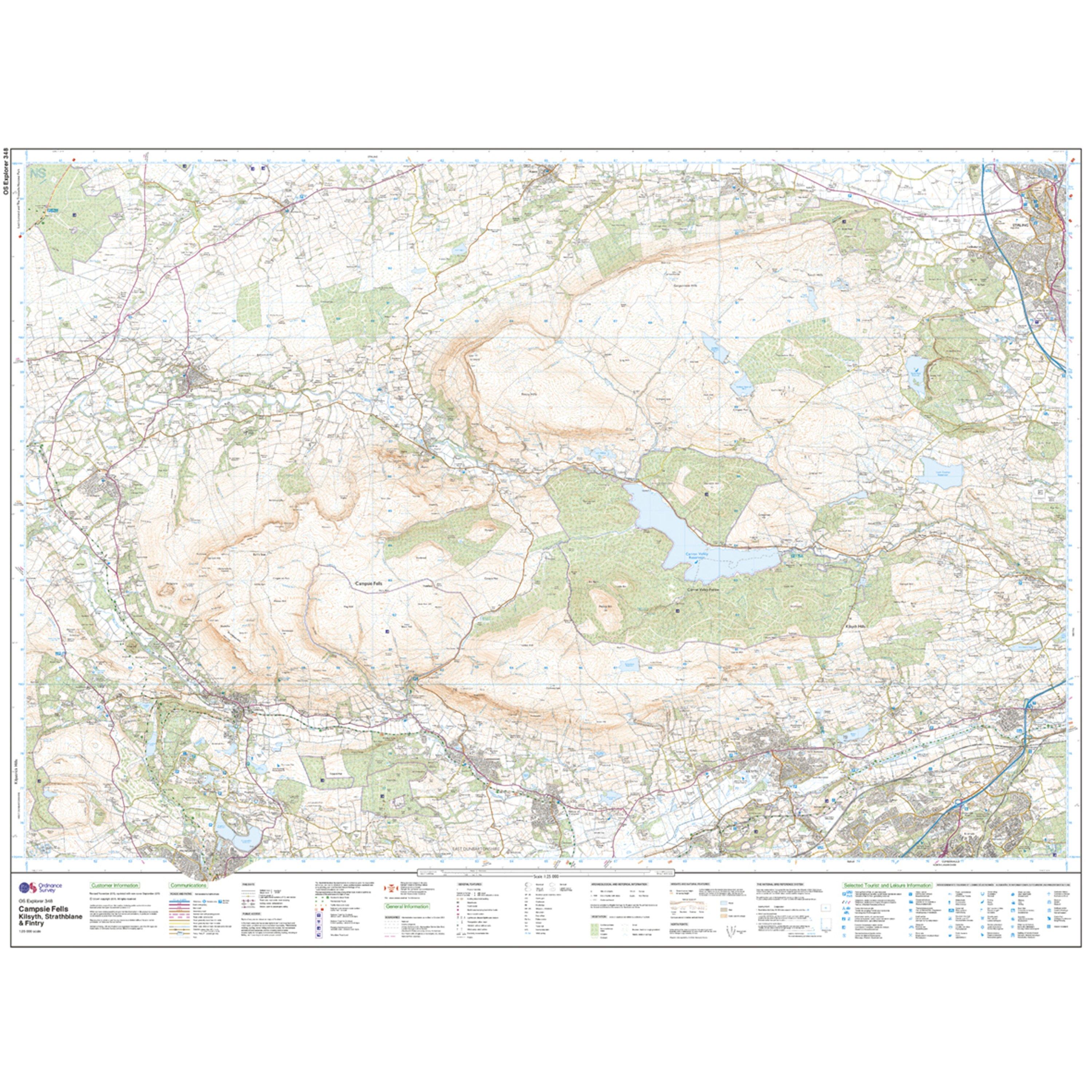 Explorer 348 Campsie Fells Map With Digital Version