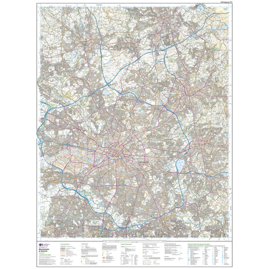 Explorer Active 277 Manchester & Salford Map With Digital Version