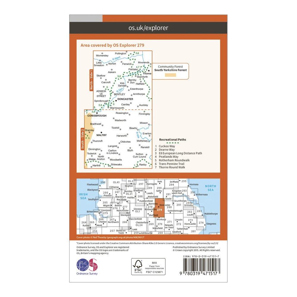 Explorer Active 279 Doncaster Map With Digital Version