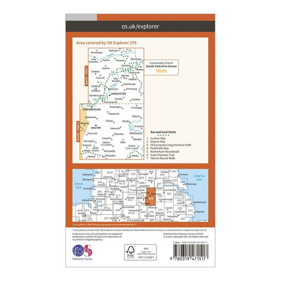 Explorer Active 279 Doncaster Map With Digital Version