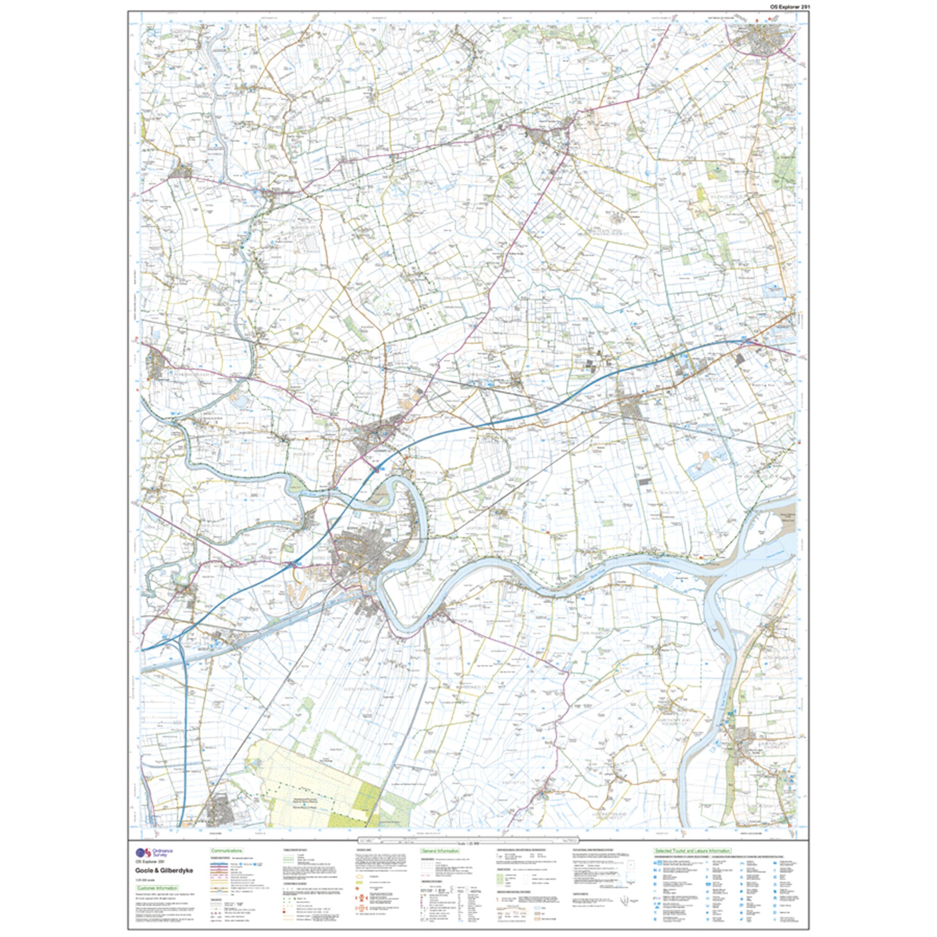 Explorer Active 291 Goole & Gilberdyke Map With Digital Version