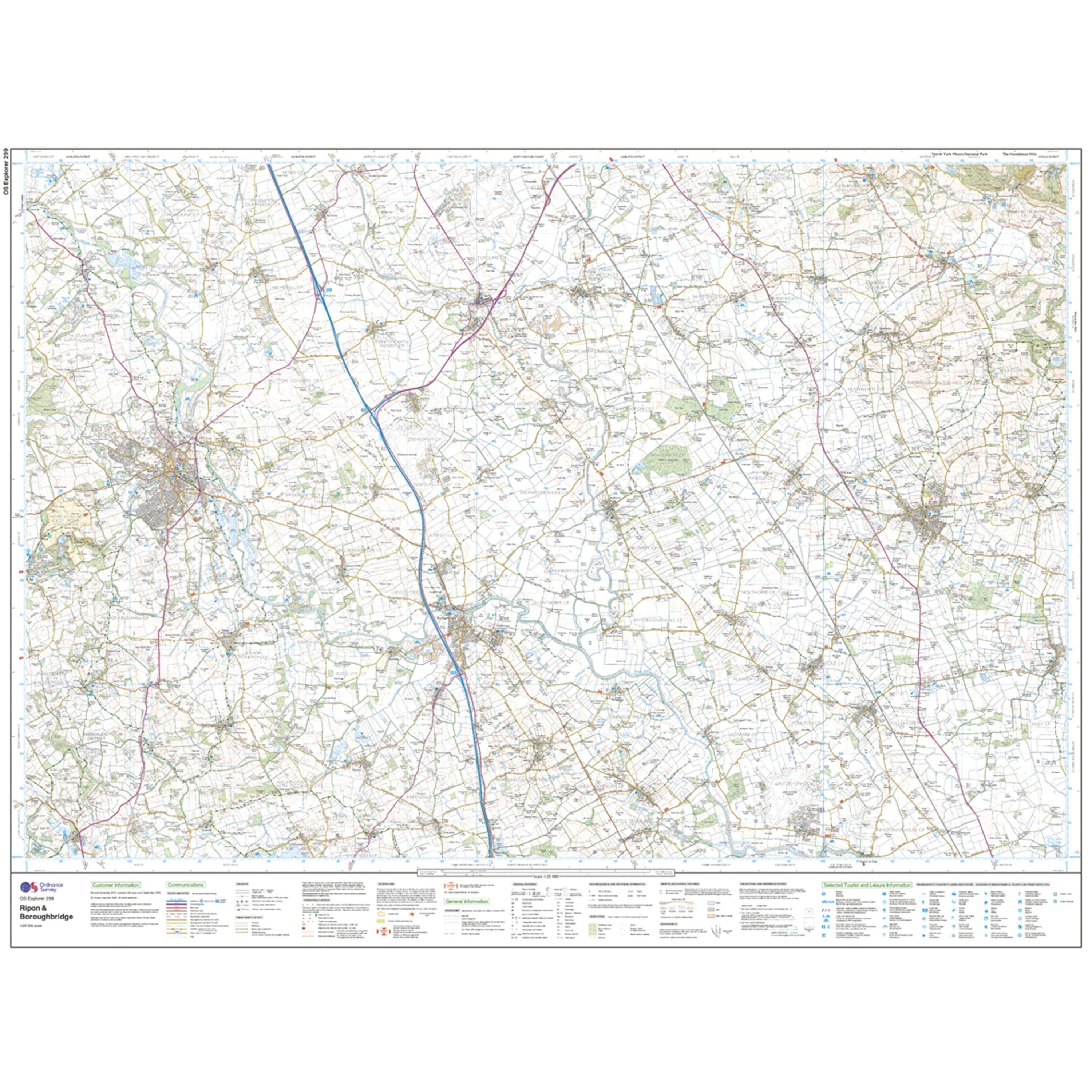 Explorer Active 299 Ripon & Boroughbridge Map With Digital Version