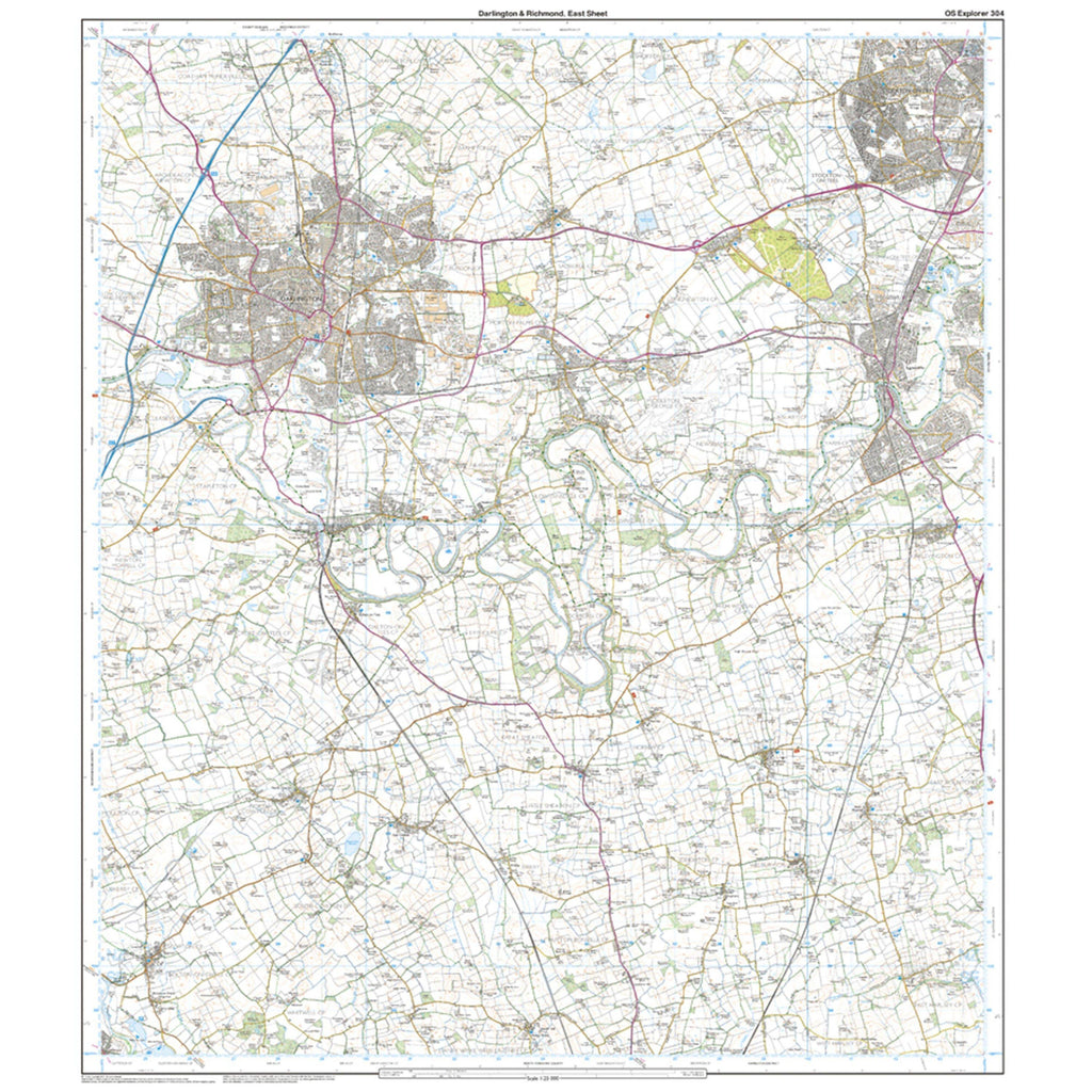 Explorer Active 304 Darlington & Richmond Map With Digital Version