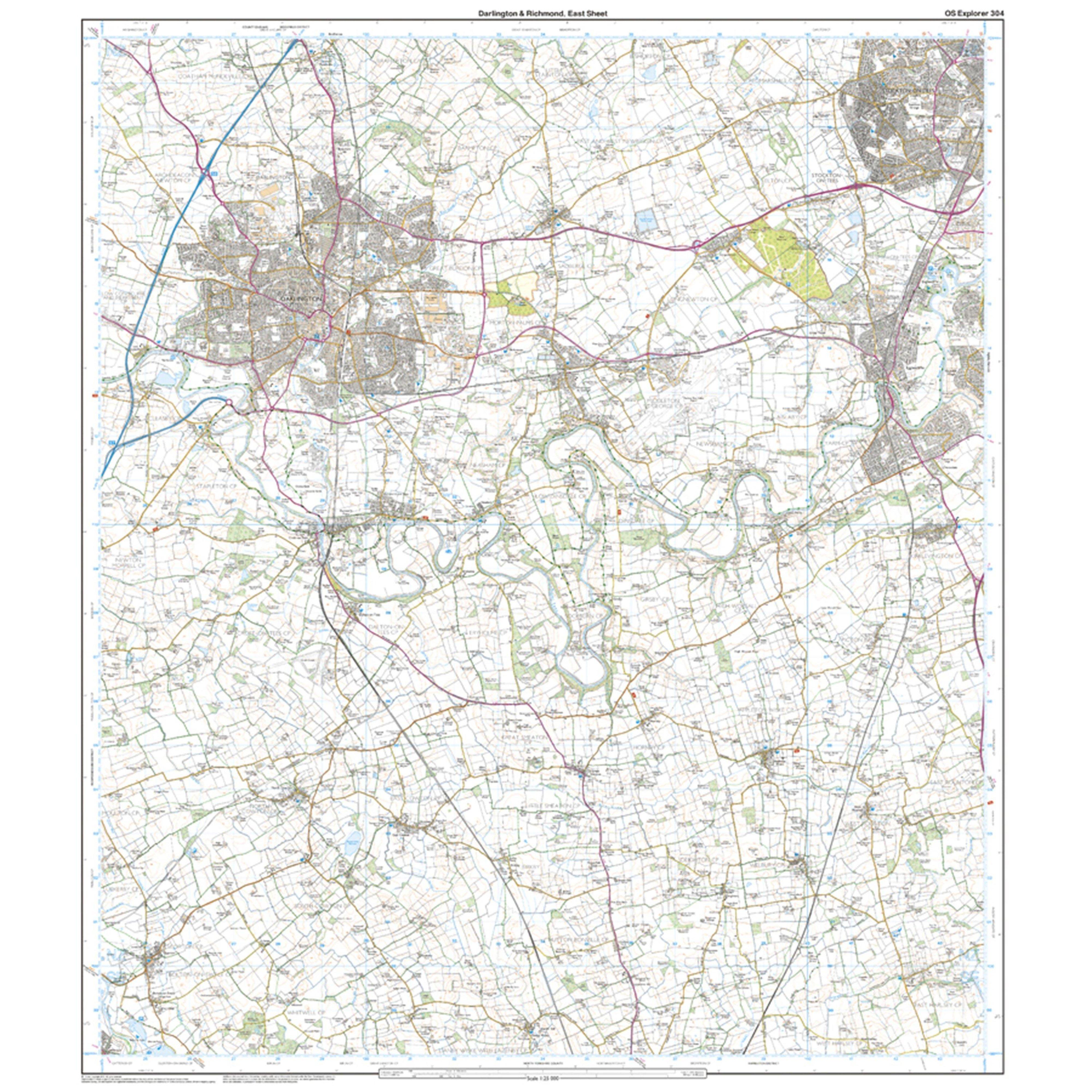Explorer Active 304 Darlington & Richmond Map With Digital Version
