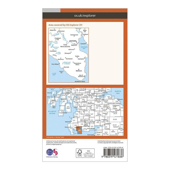 Explorer Active 311 Wigtown, Whithorn & The Machars Map With Digital Version