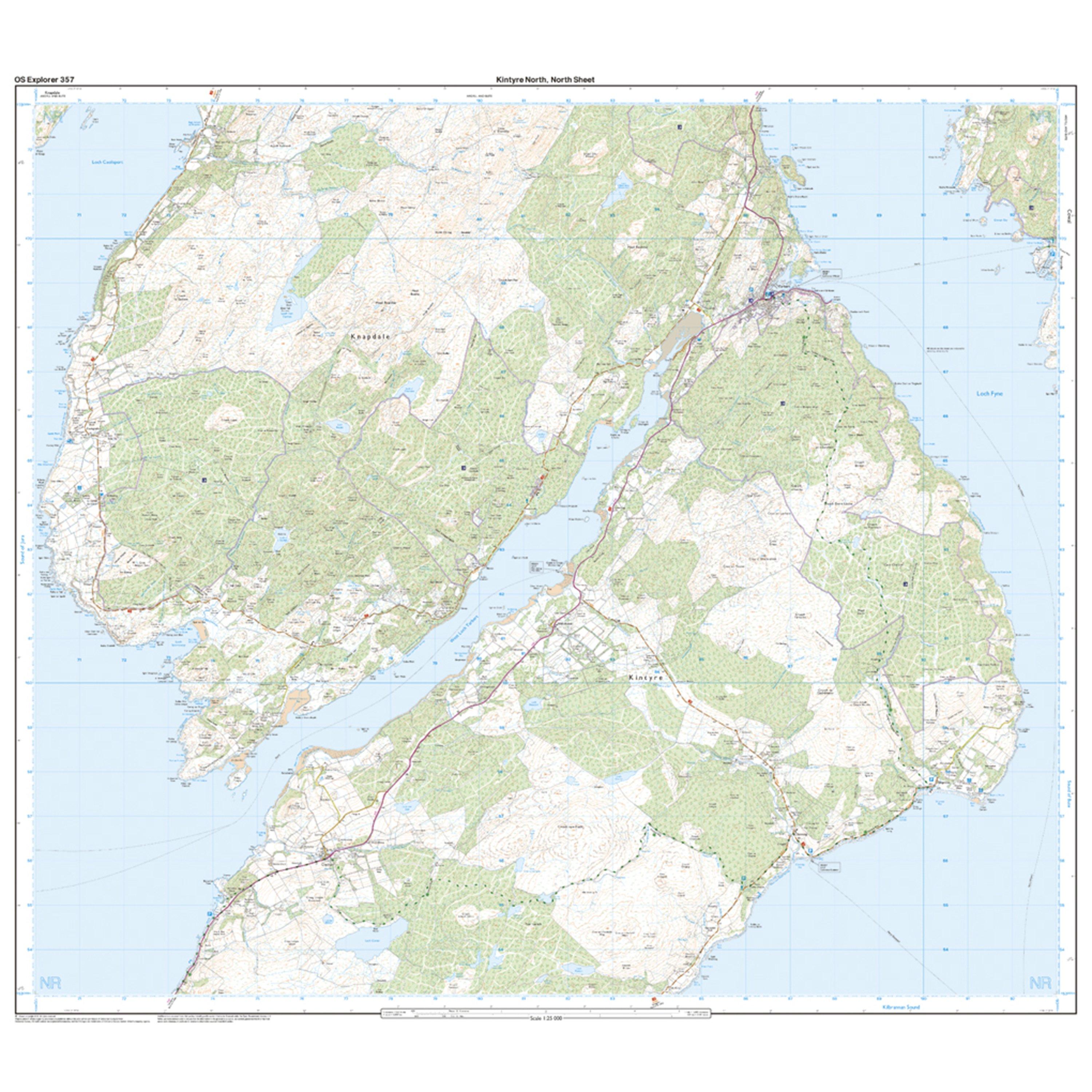 Explorer 357 Kintyre North Map With Digital Version