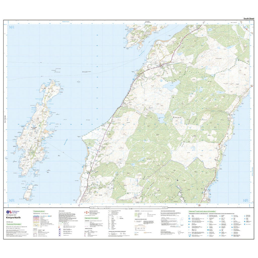 Explorer 357 Kintyre North Map With Digital Version