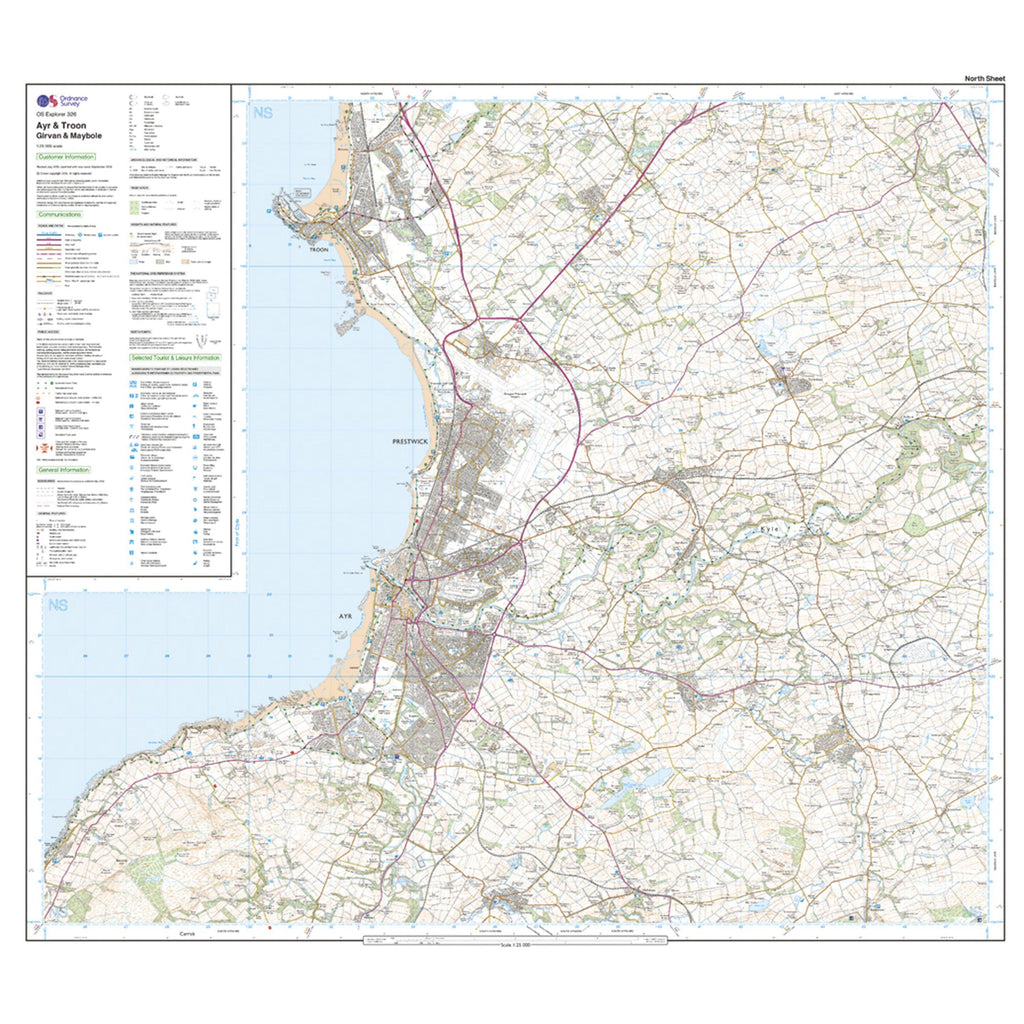 Explorer Active 326 Ayr & Troon Map With Digital Version