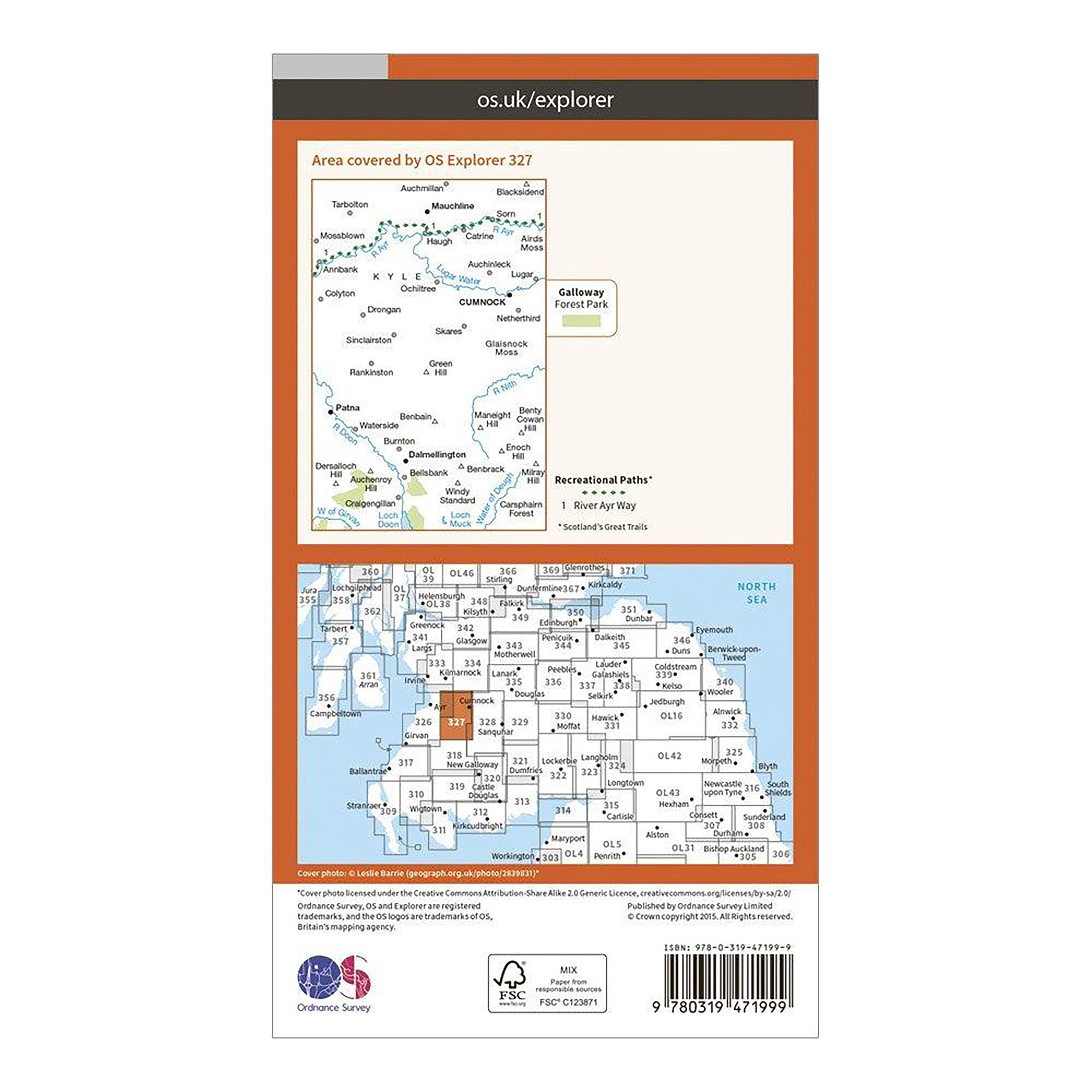 Explorer Active 327 Cumnock & Dalmellington Map With Digital Version