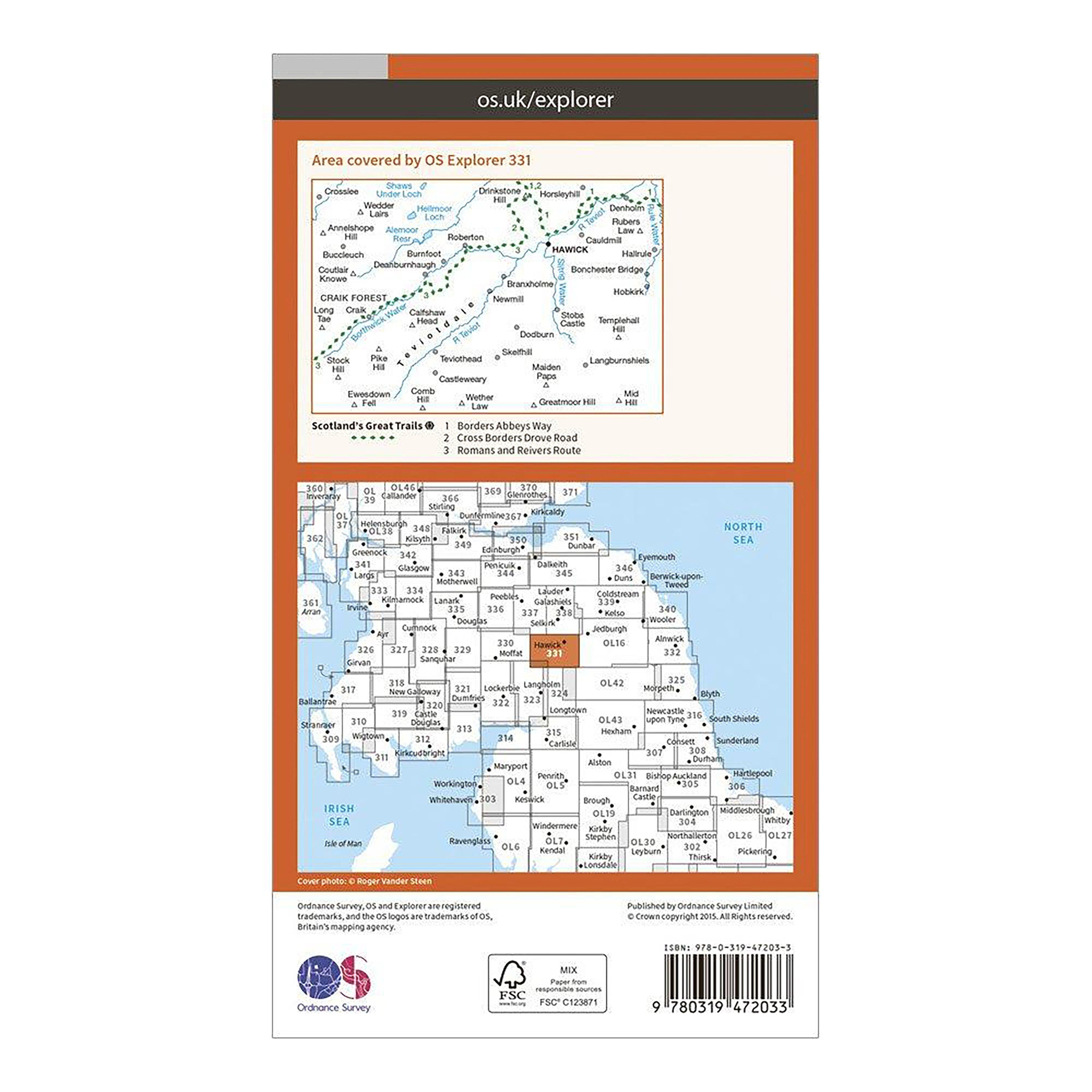 Explorer Active 331 Teviotdale South Map With Digital Version