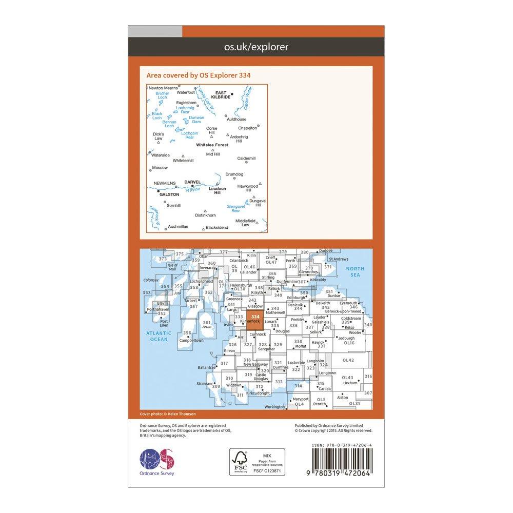 Explorer Active 334 East Kilbride, Galston & Darvel Map With Digital Version