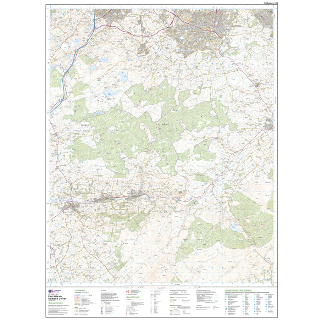 Explorer Active 334 East Kilbride, Galston & Darvel Map With Digital Version