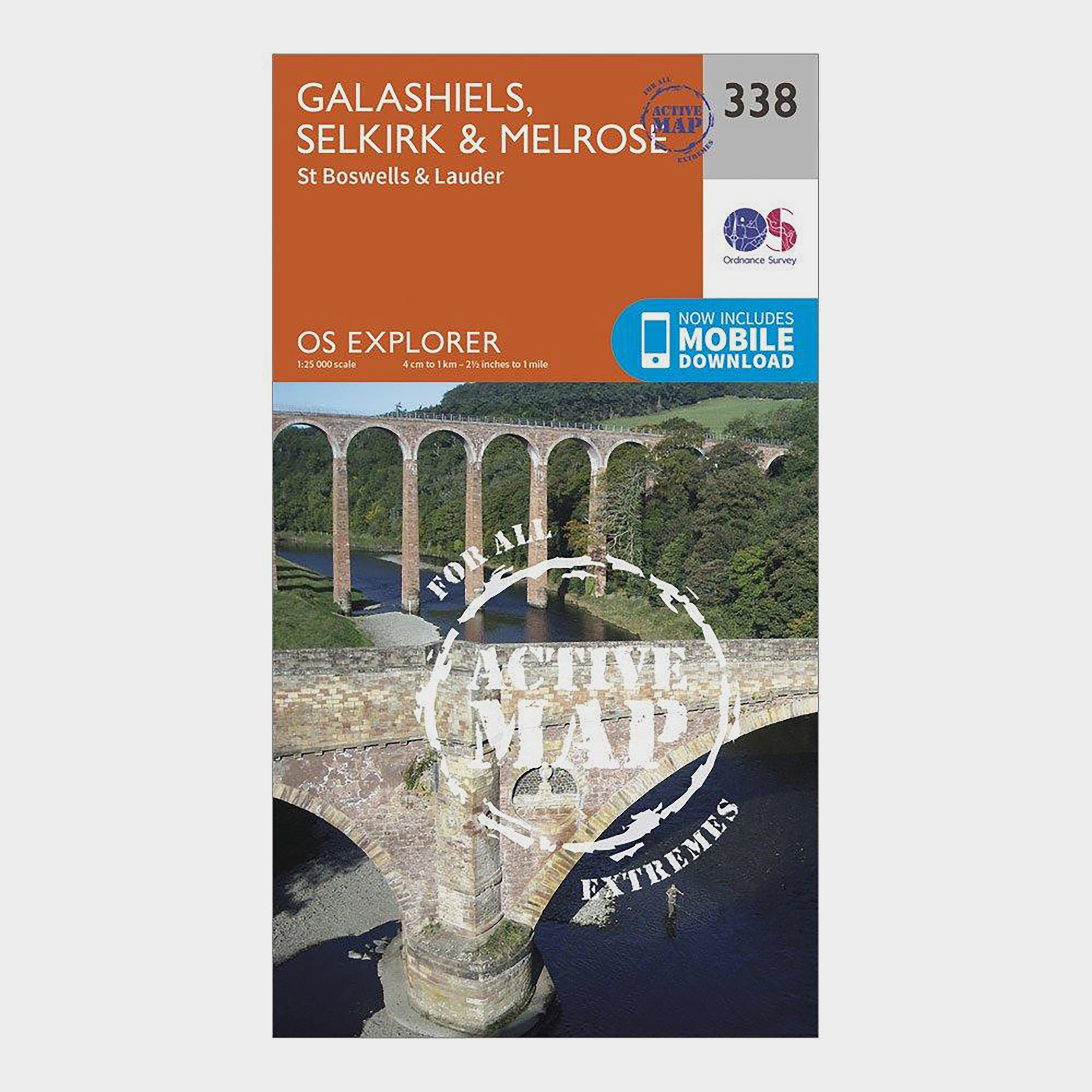 Explorer Active 338 Galashiels, Selkirk & Melrose Map With Digital Version