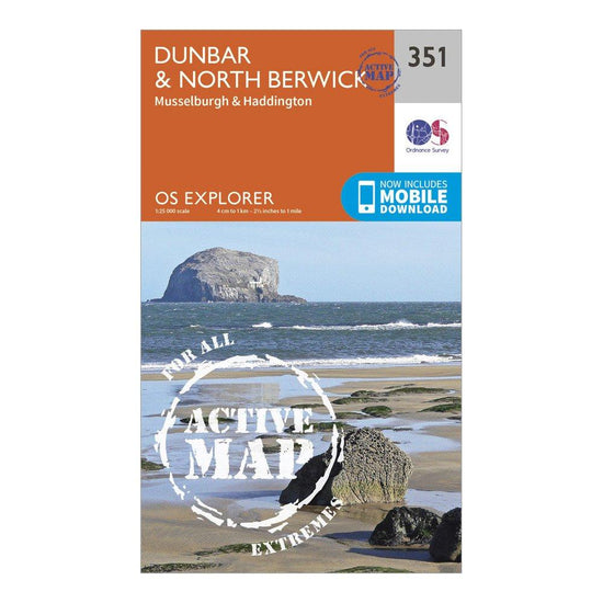 Explorer 351 Dunbar & North Berwick Map With Digital Version