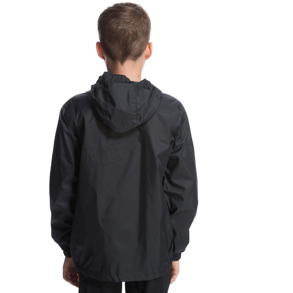Kids Packable Waterproof Jacket Black