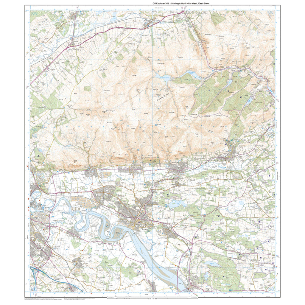 Explorer 366 Stirling & Ochil Hills Map With Digital Version