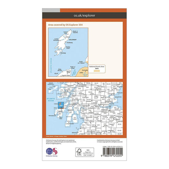Explorer Active 354 Colonsay & Oronsay Map With Digital Version