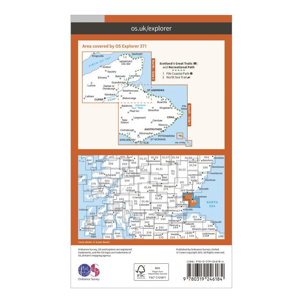 Explorer 371 St Andrews & East Fife Map With Digital Version