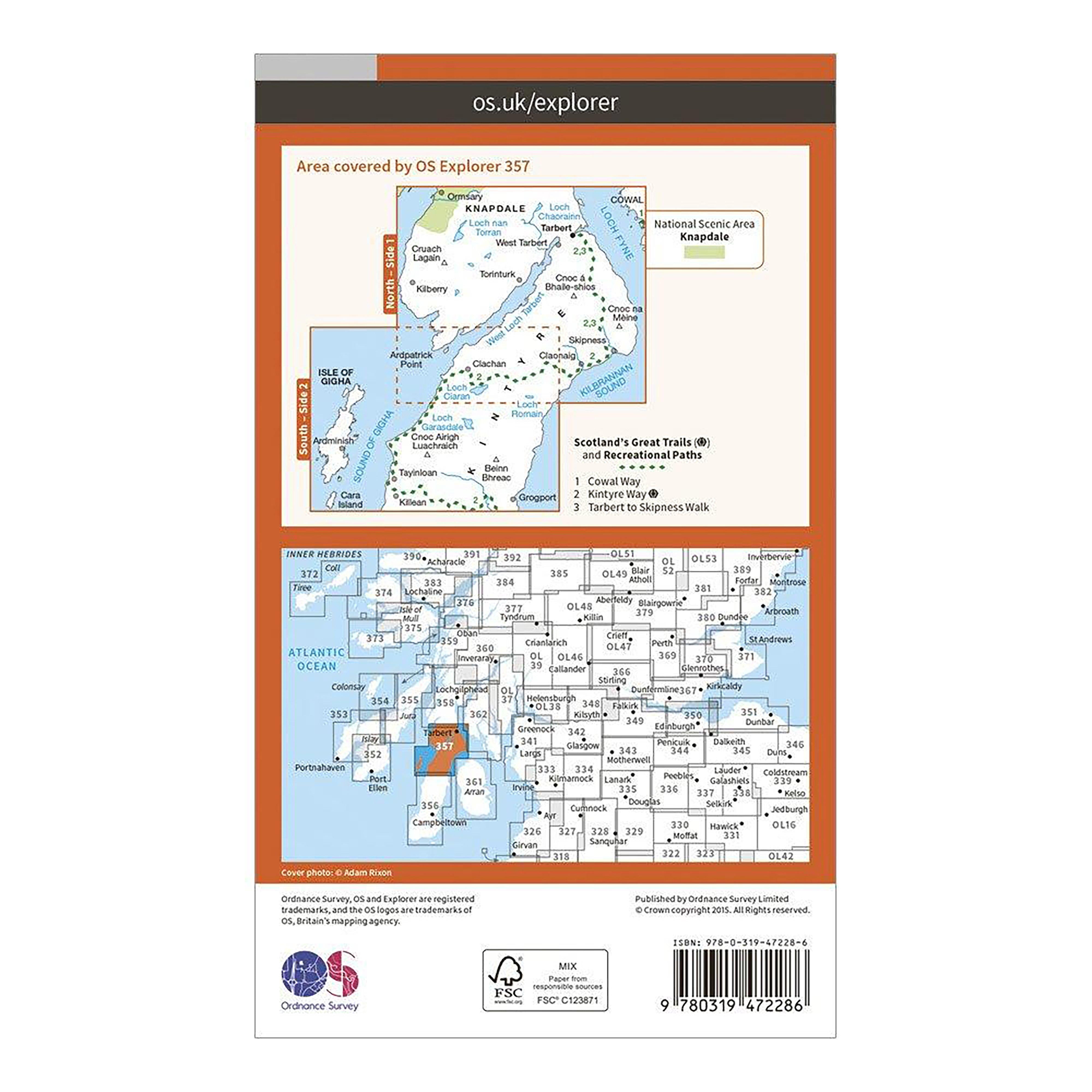 Explorer Active 357 Kintyre North Map With Digital Version