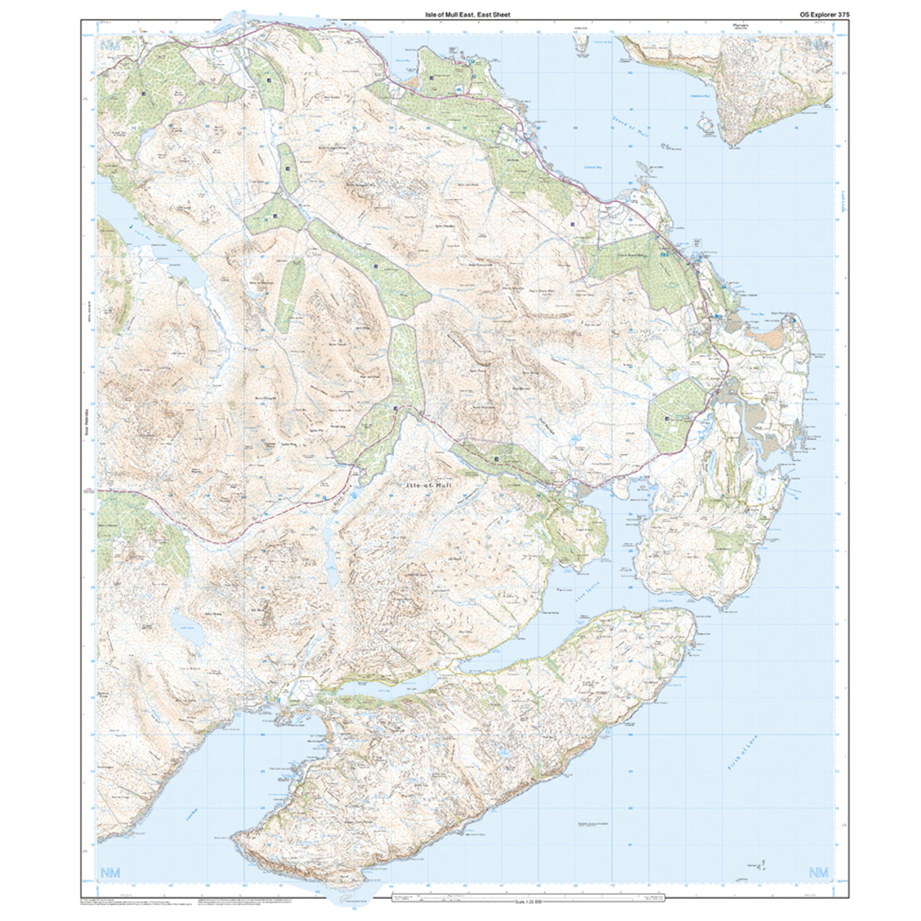 Explorer 375 Isle of Mull East Map With Digital Version