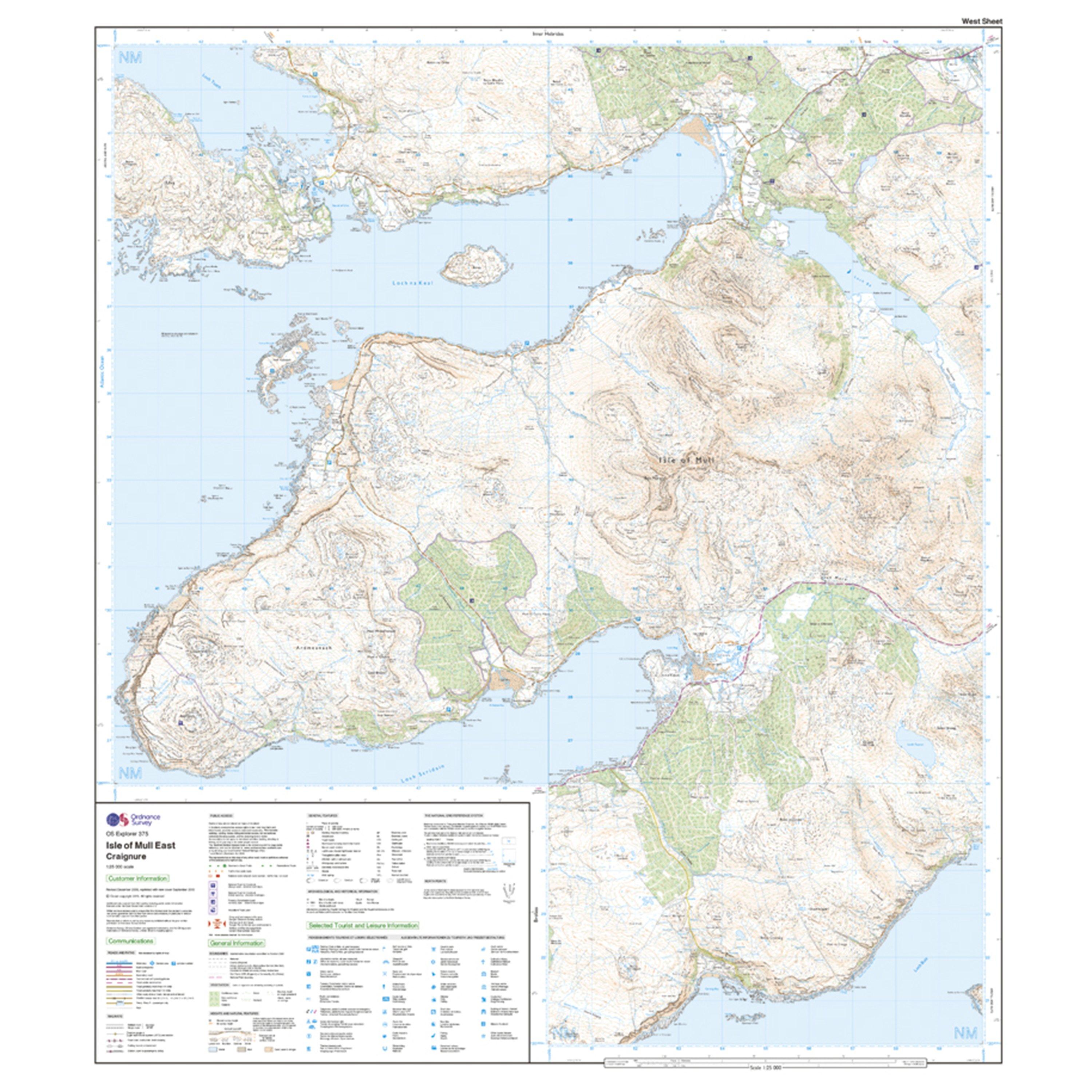 Explorer 375 Isle of Mull East Map With Digital Version