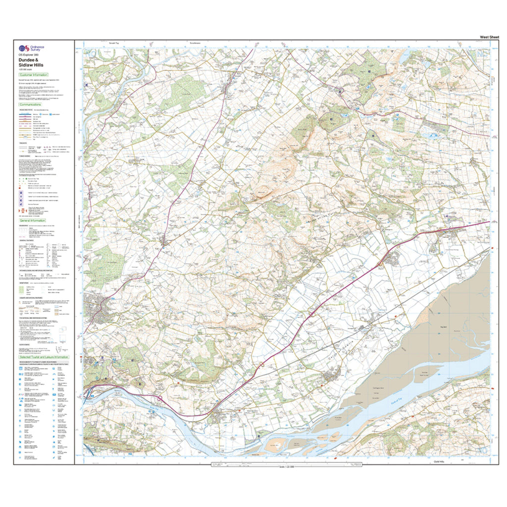 Explorer Active 380 Dundee & Sidlaw Hills Map With Digital Version