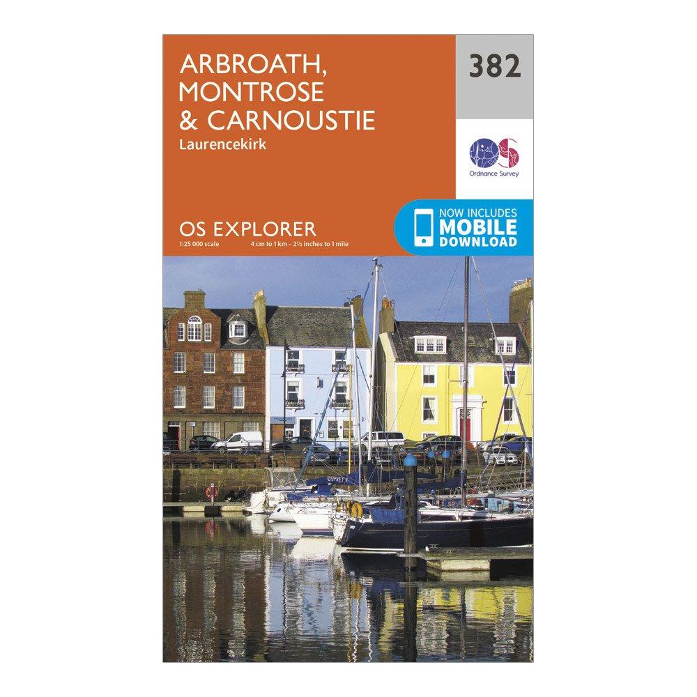 Explorer 382 Arbroath, Montrose & Carnoustie Map With Digital Version