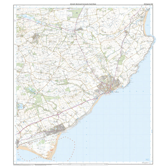Explorer 382 Arbroath, Montrose & Carnoustie Map With Digital Version