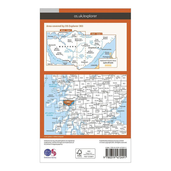 Explorer Active 383 Morvern & Lochaline Map With Digital Version