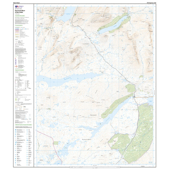 Explorer 385 Rannoch Moor & Ben Alder Map With Digital Version