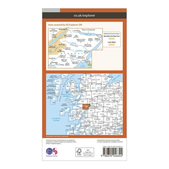 Explorer 391 Ardgour & Strontian Map With Digital Version