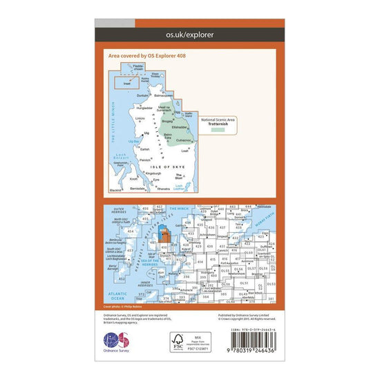Explorer 408 Skye - Trotternish & The Storr Map With Digital Version