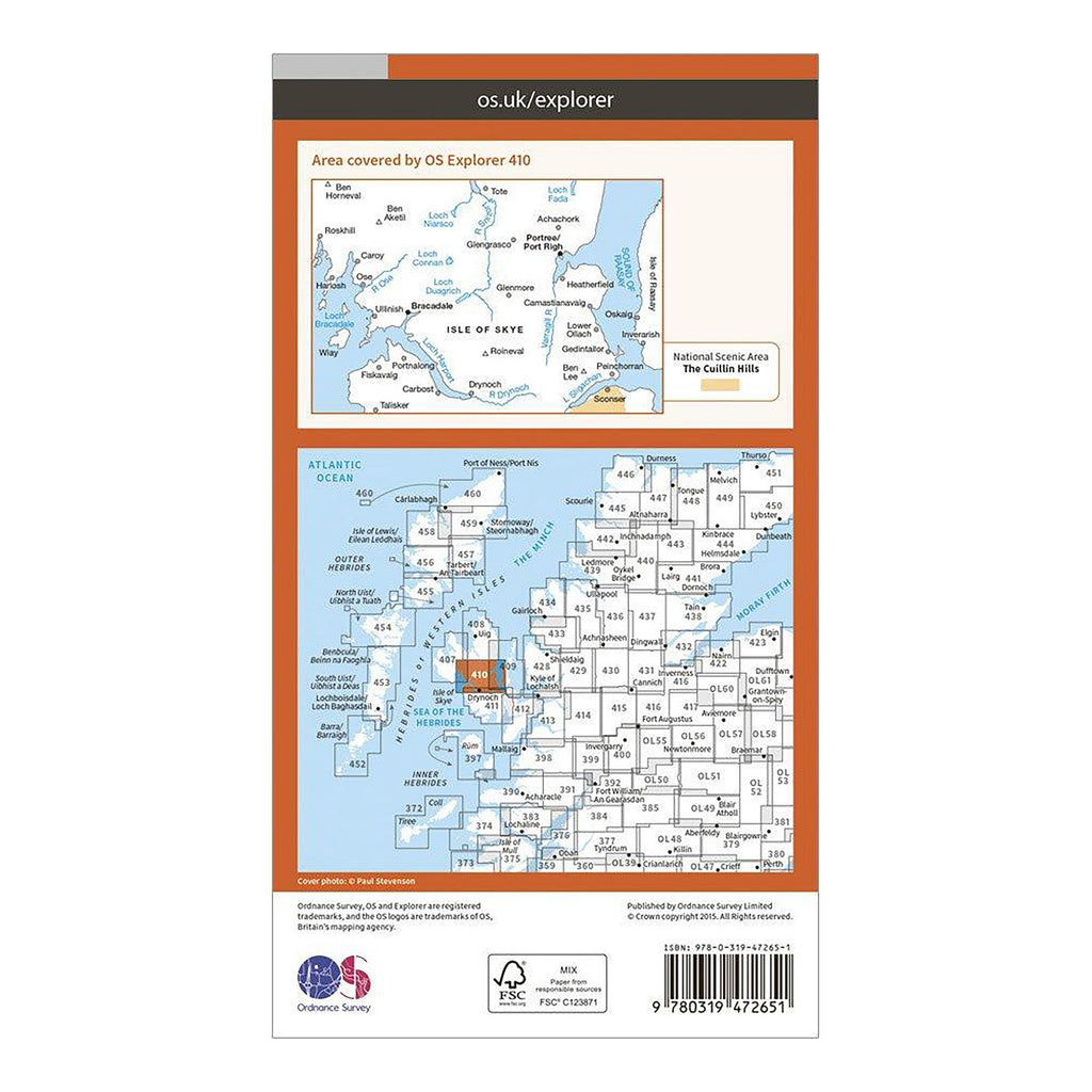 Explorer Active 410 Skye – Portree & Bracadale Map With Digital Version