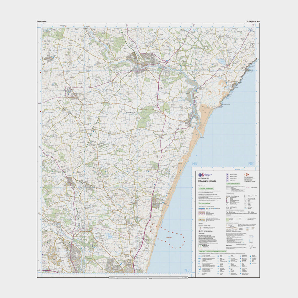 Explorer Active 421 Ellon & Inverurie Map With Digital Version