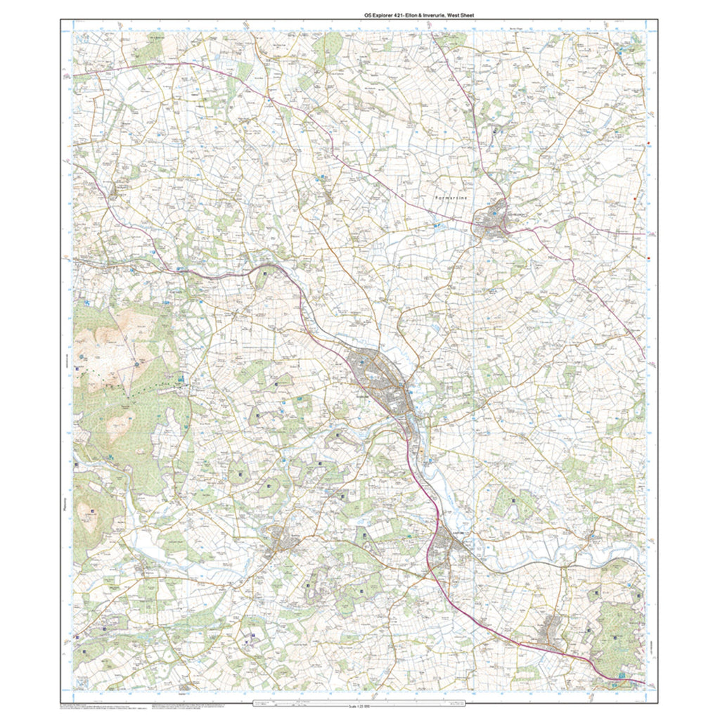 Explorer 421 Ellon & Inverurie Map With Digital Version