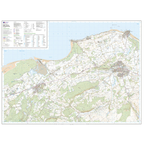 Explorer 423 Elgin, Forres & Lossiemouth Map With Digital Version