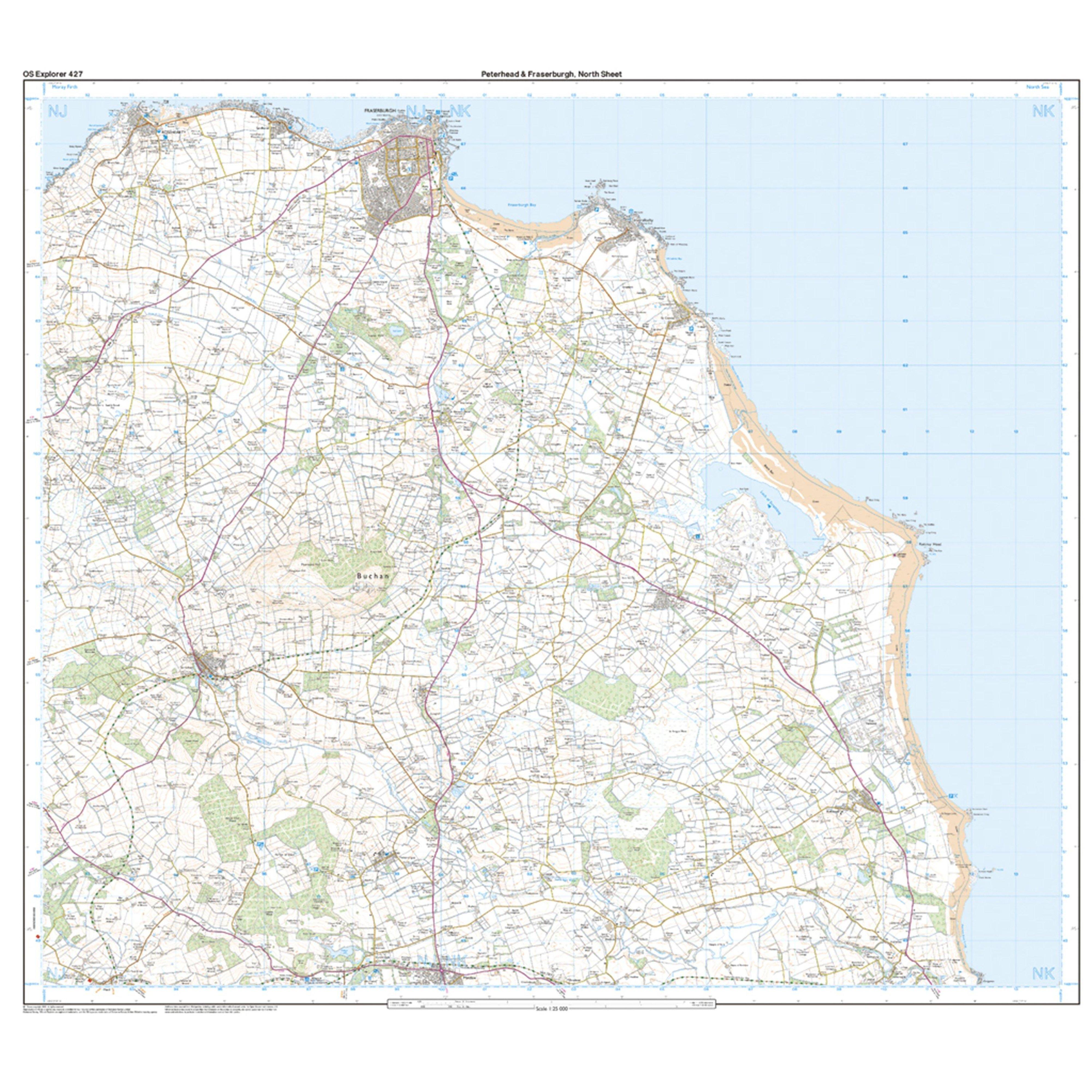 Explorer Active 427 Peterhead & Fraserburgh Map With Digital Version