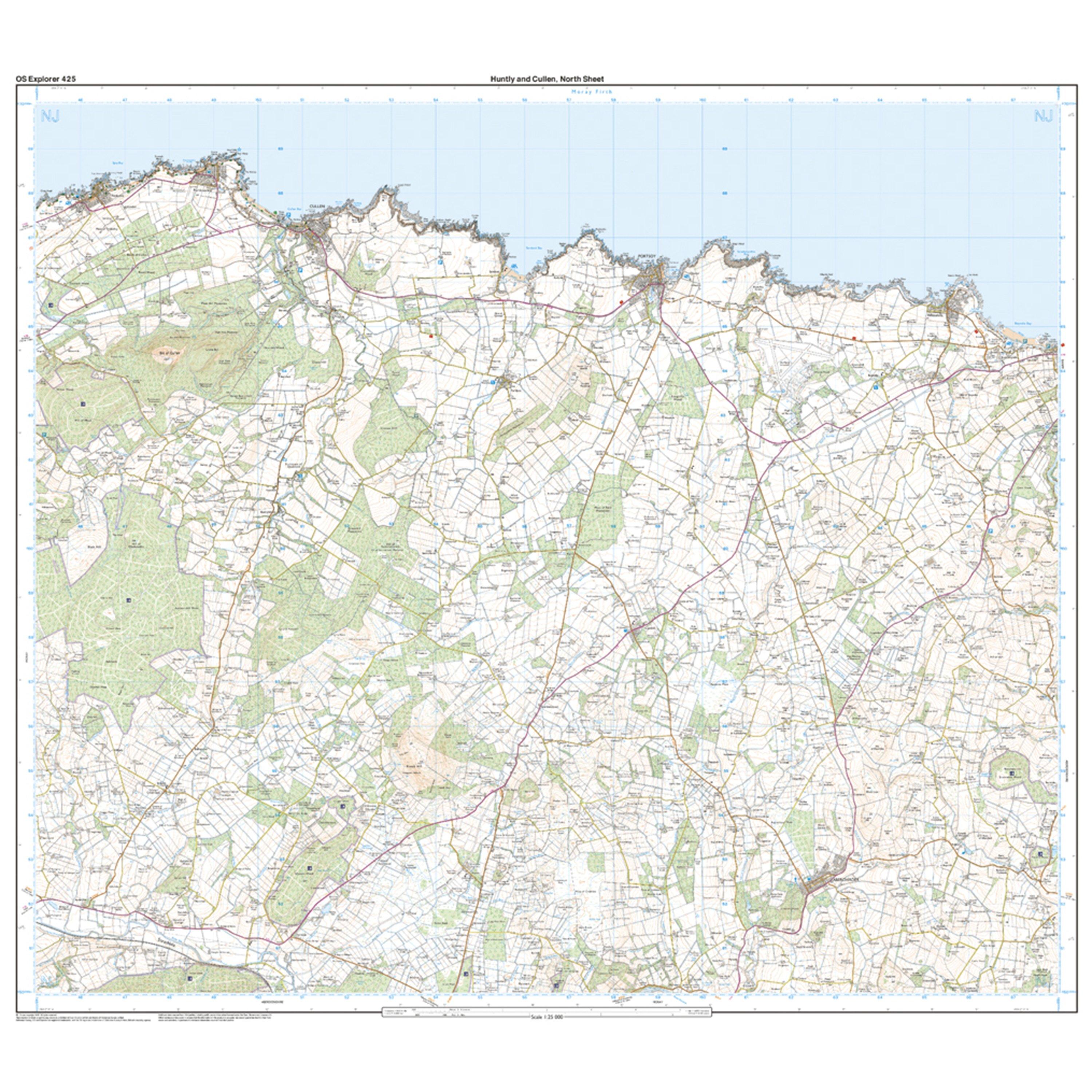 Explorer 425 Huntly & Cullen Map With Digital Version