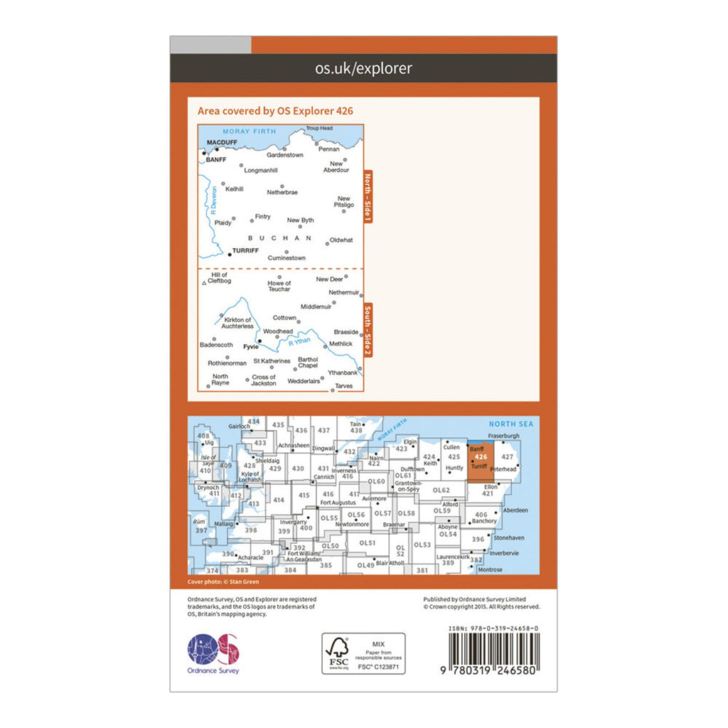 Explorer 426 Banff, Macduff & Turriff Map With Digital Version