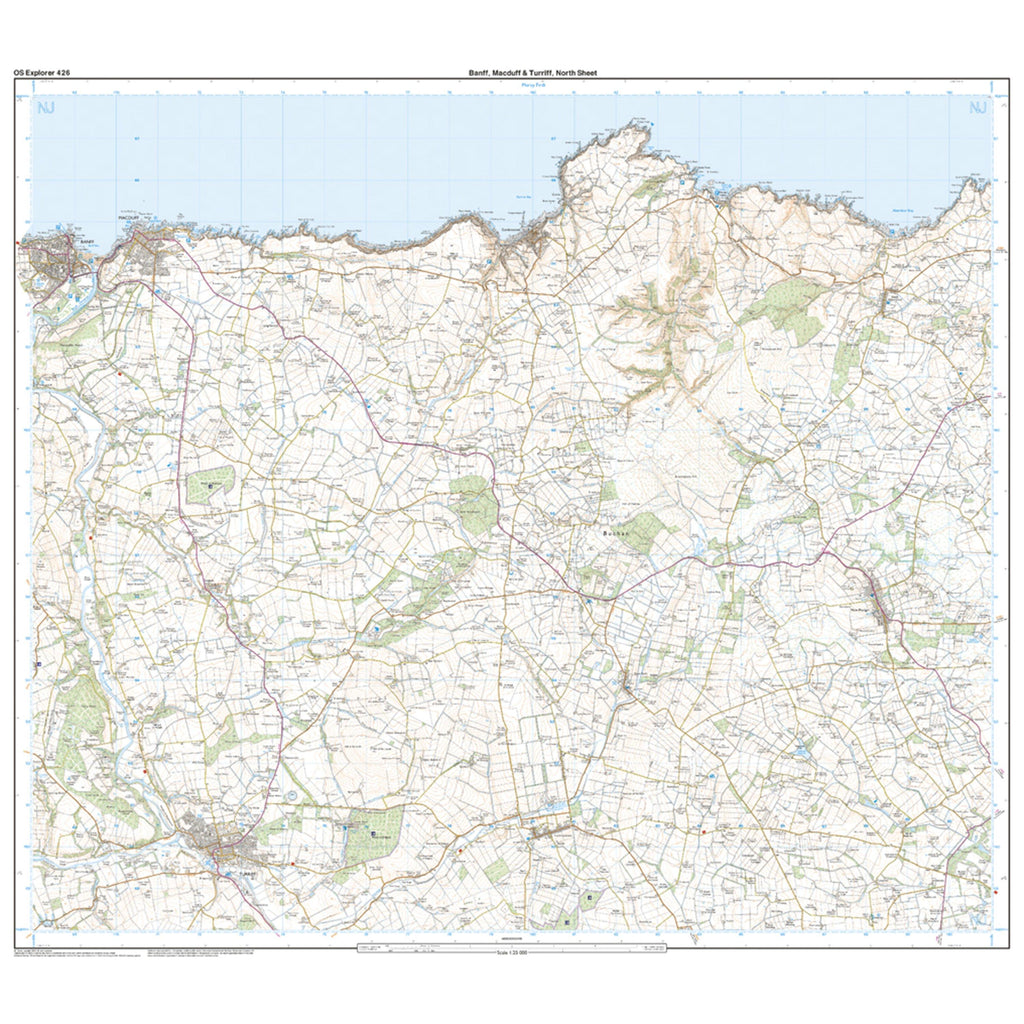 Explorer 426 Banff, Macduff & Turriff Map With Digital Version