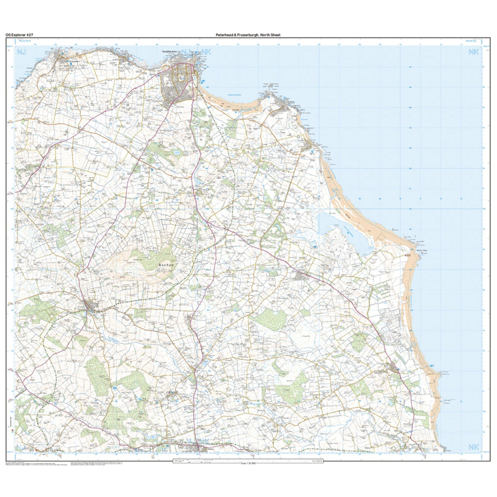 Explorer 427 Peterhead & Fraserburgh Map With Digital Version