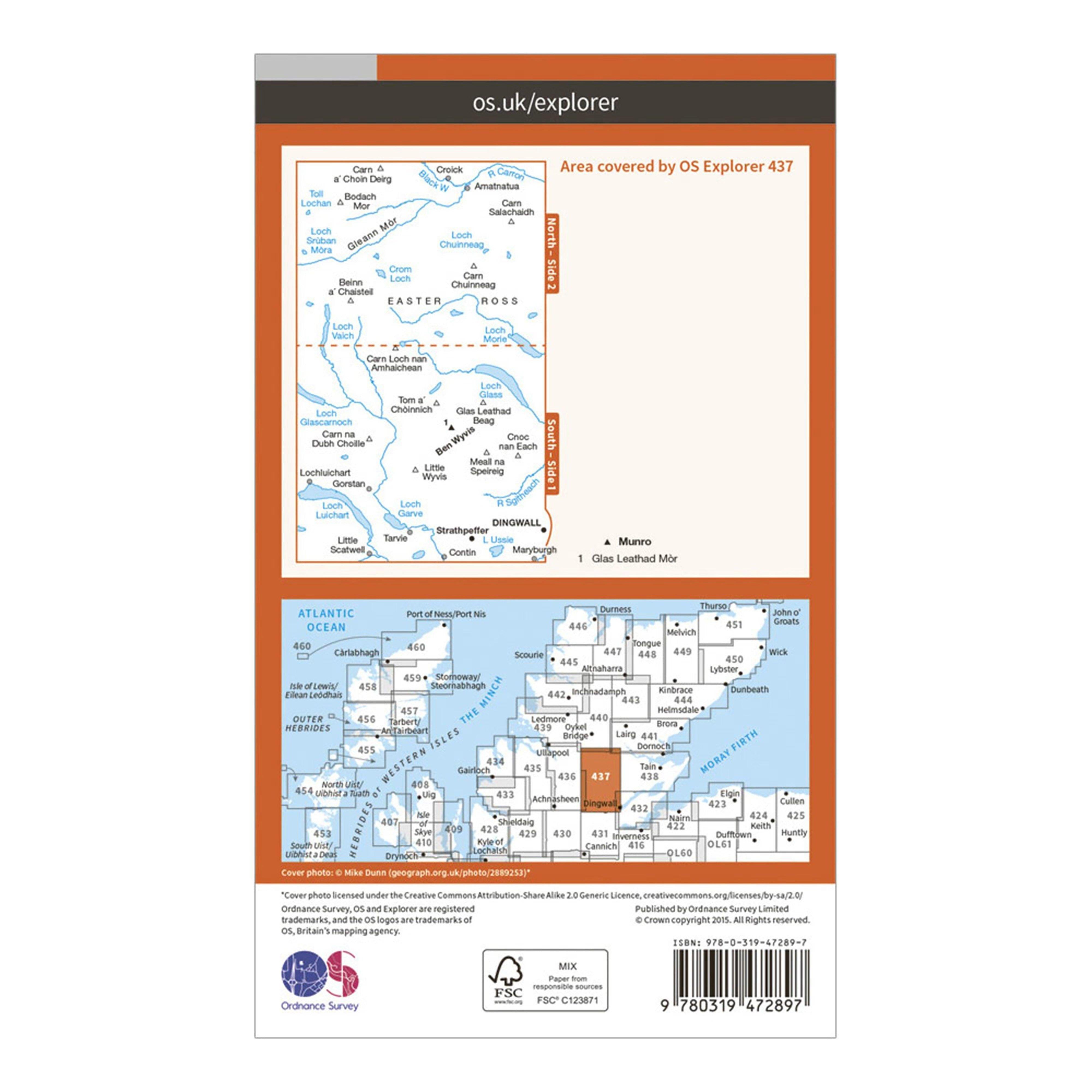 Explorer Active 437 Ben Wyvis & Strathpeffer Map With Digital Version