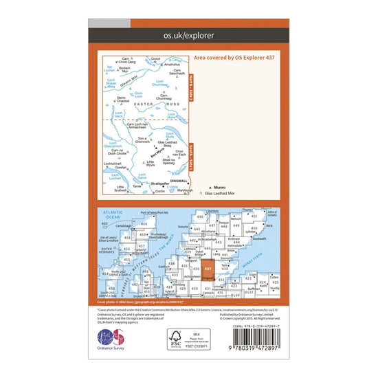 Explorer Active 437 Ben Wyvis & Strathpeffer Map With Digital Version
