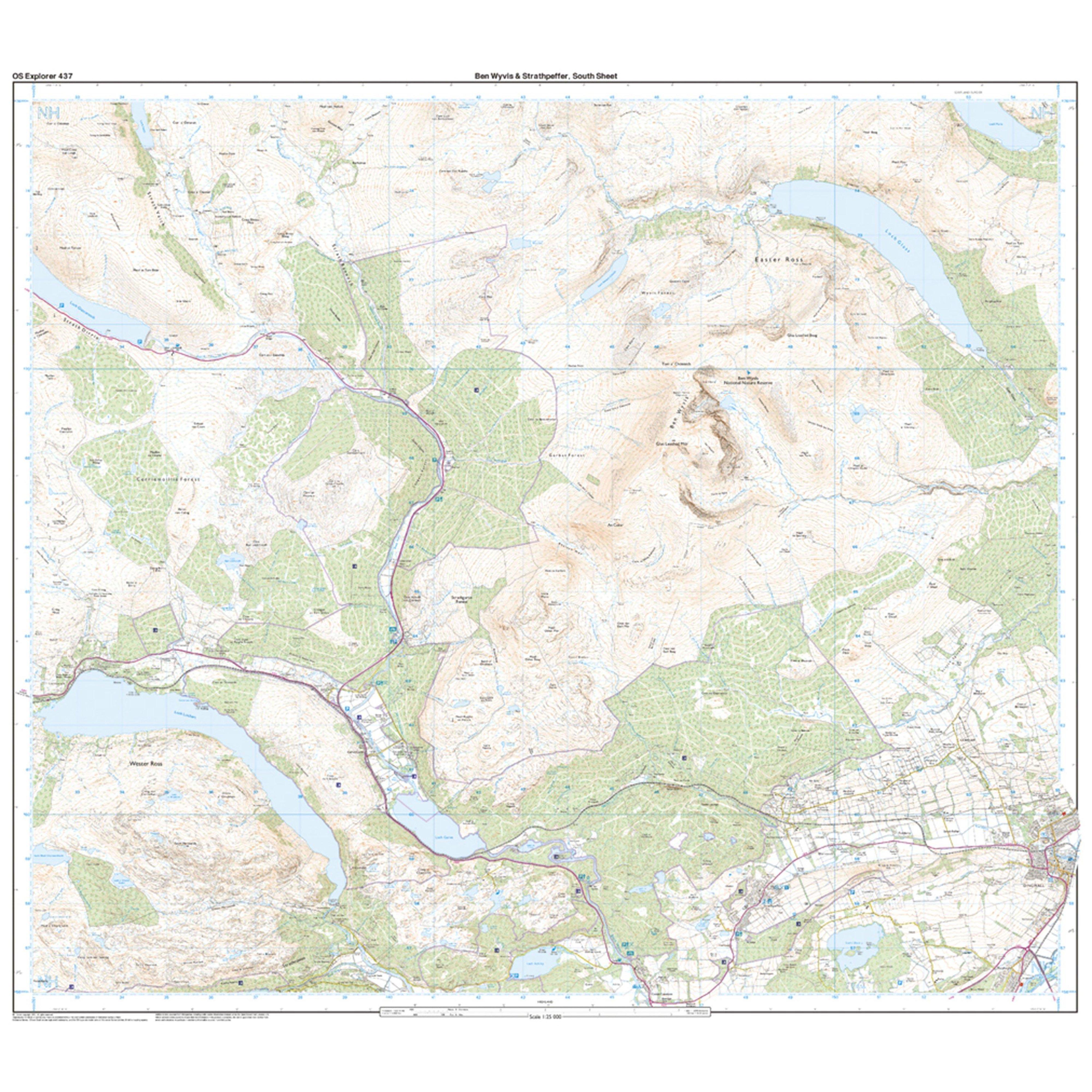 Explorer Active 437 Ben Wyvis & Strathpeffer Map With Digital Version
