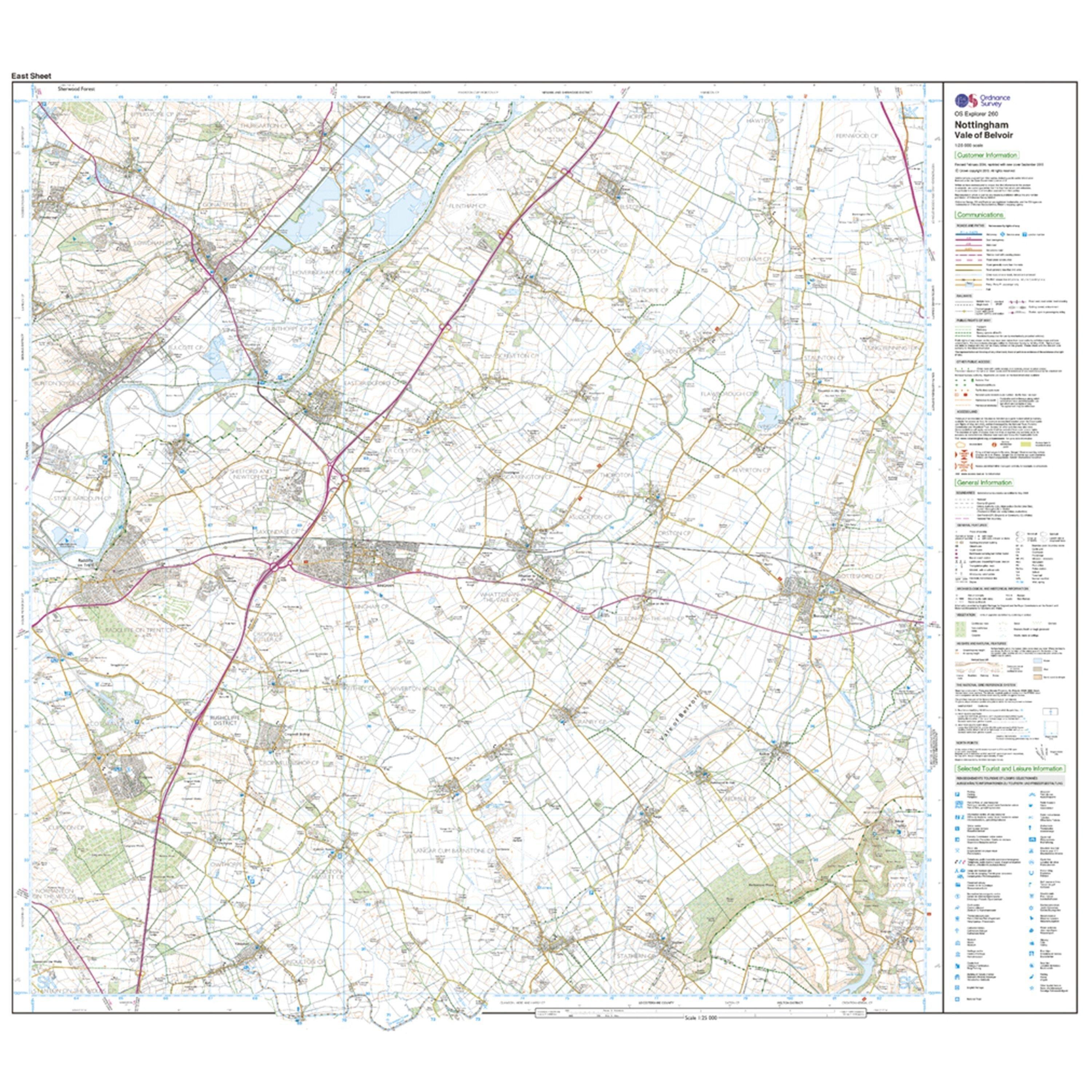 Explorer 260 Nottingham Map With Digital Version