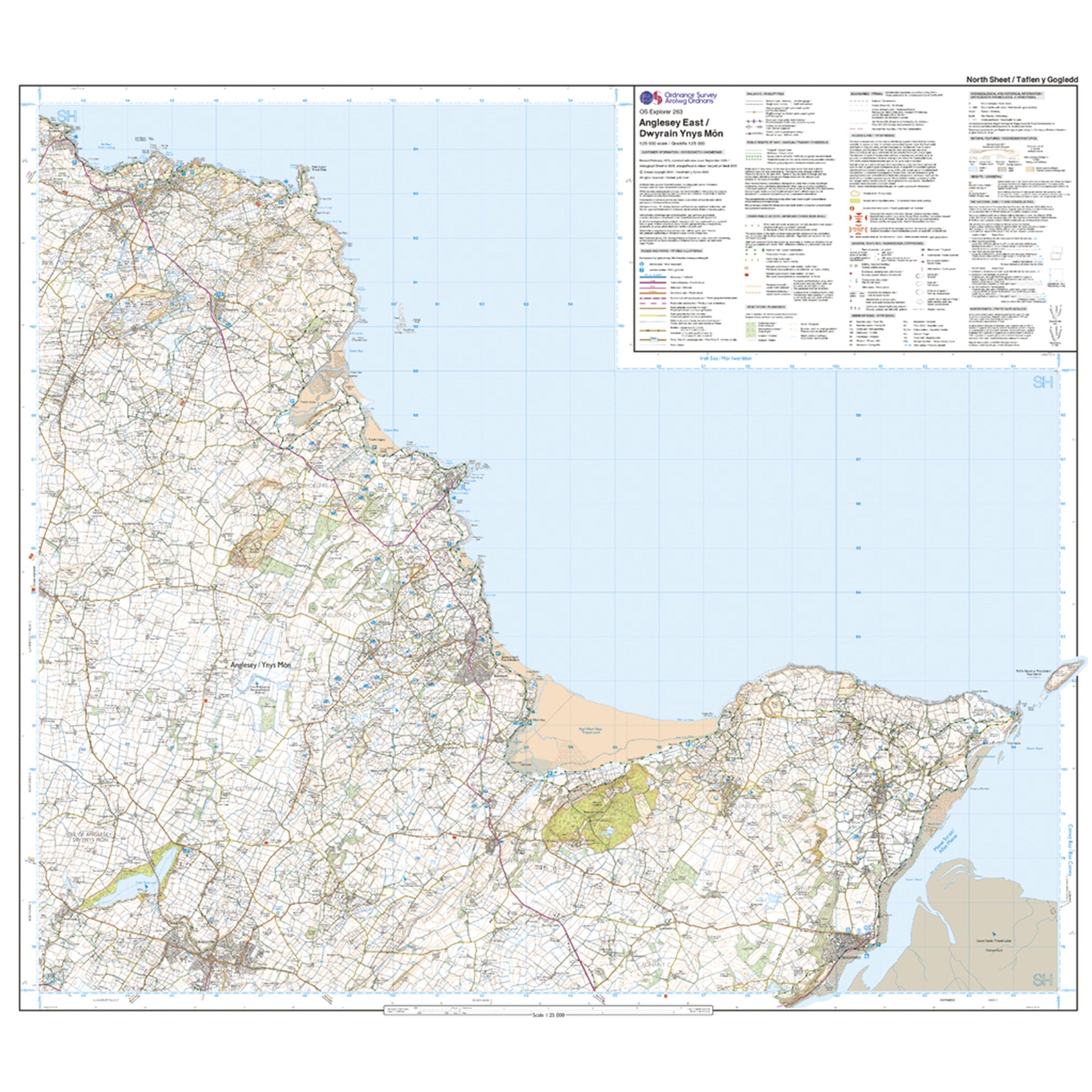 Explorer 263 Anglesey East Map With Digital Version