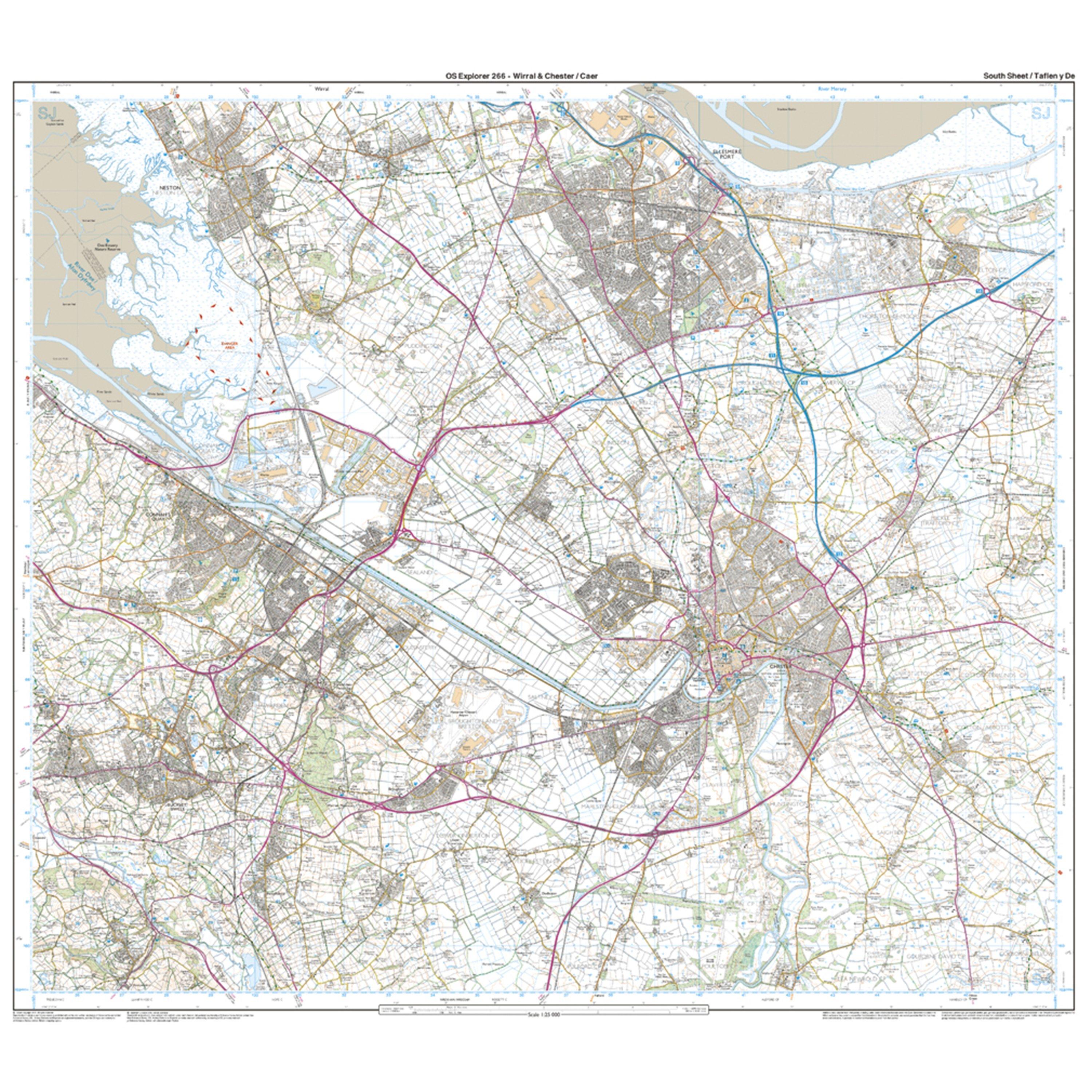 Explorer 266 Wirral & Chester Map With Digital Version