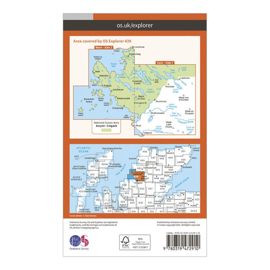 Explorer Active 439 Coigach & Summer Isles Map With Digital Version