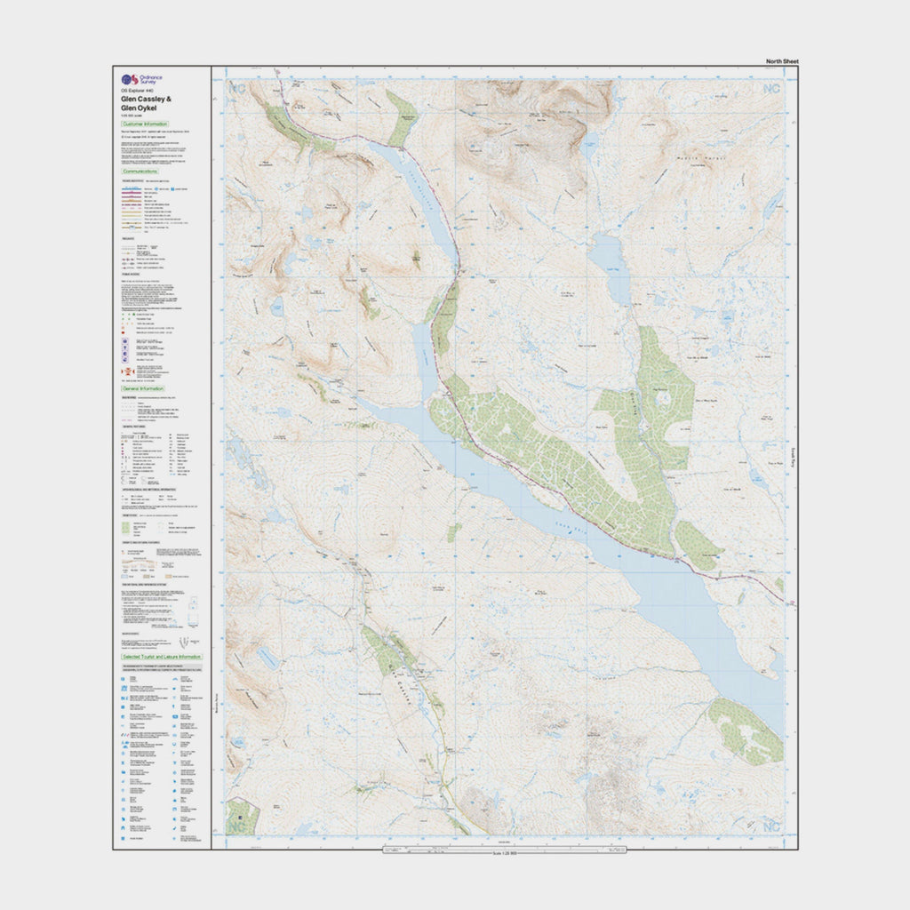 Explorer Active 440 Glen Cassley & Glen Oykel Map With Digital Version
